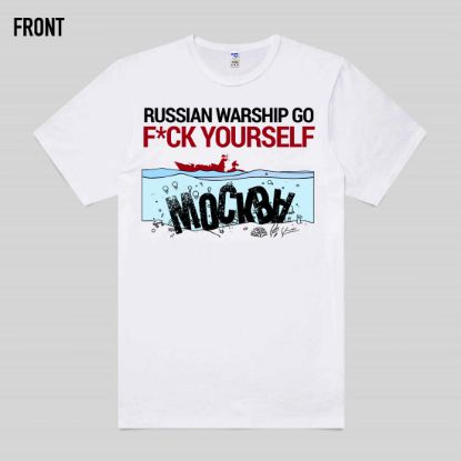 Picture of White T-shirt «Moscow Down»